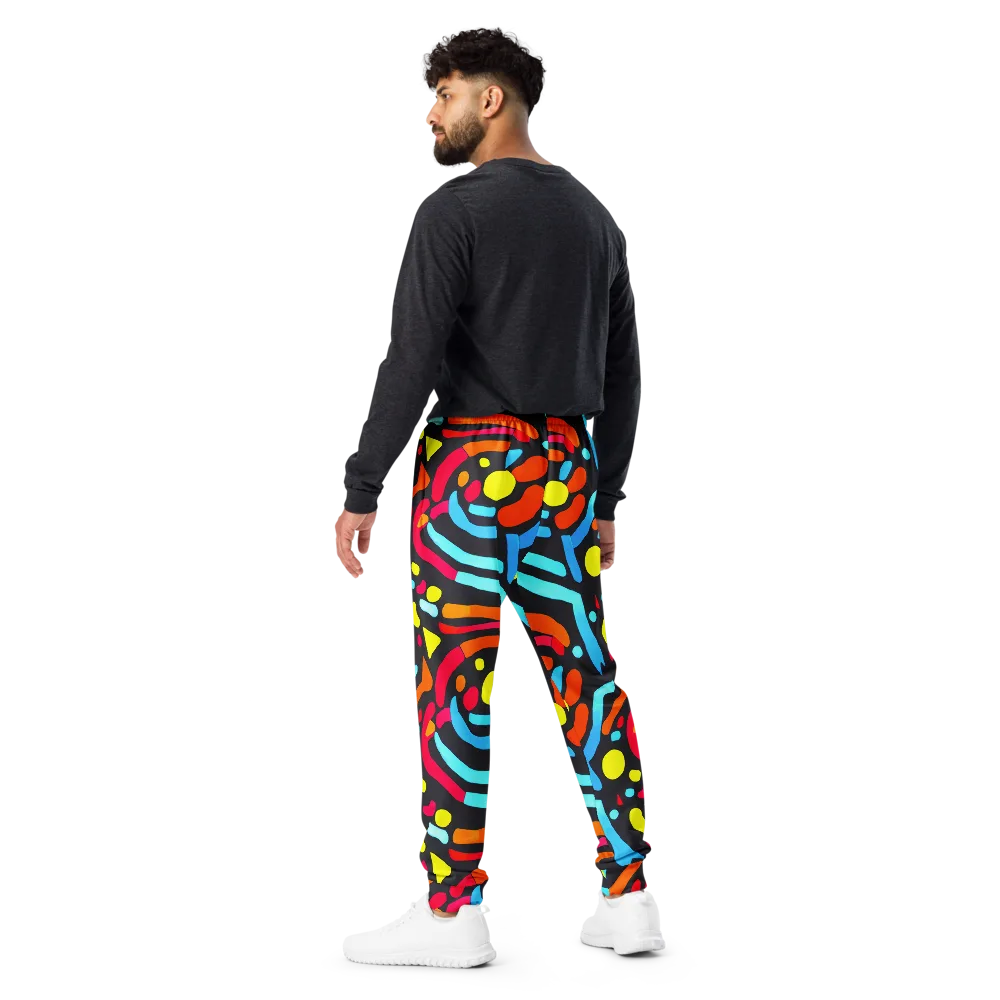 Midnight Stream on Men's Joggers — Back