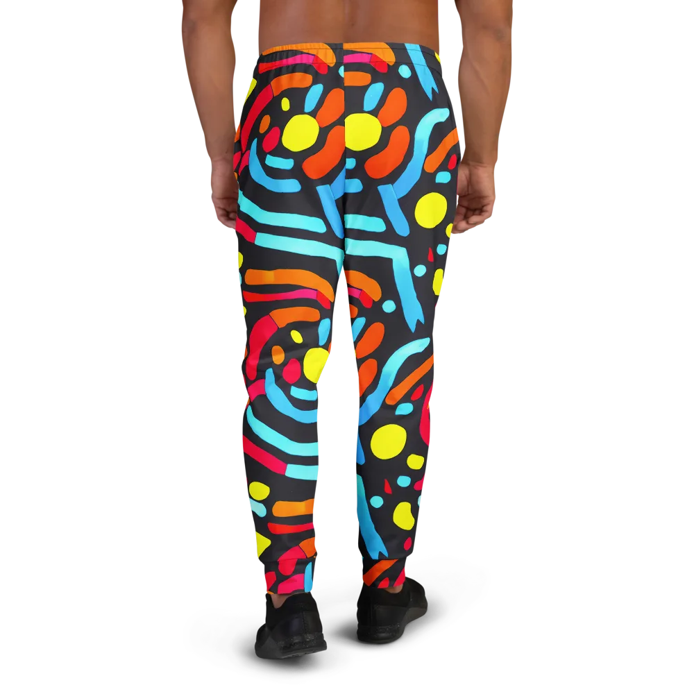 Midnight Stream on Men's Joggers — Back