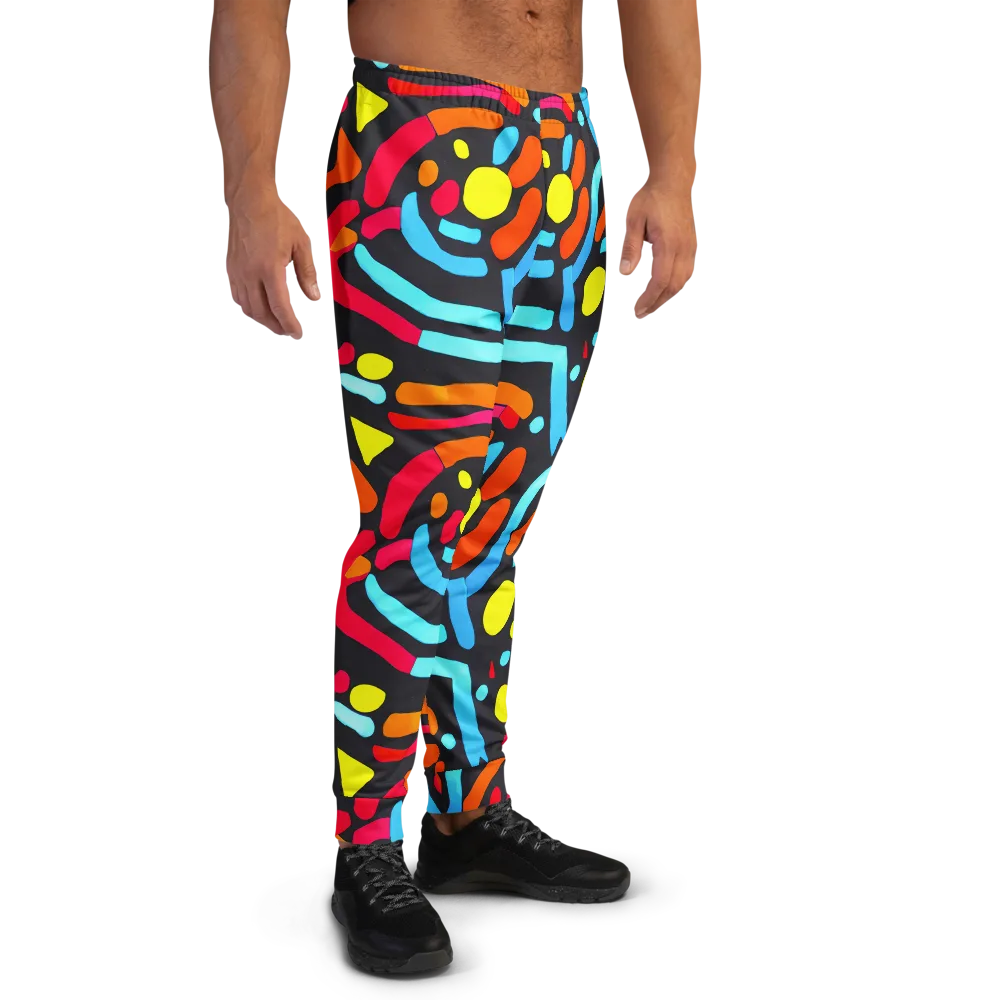 Midnight Stream on Men's Joggers — Right