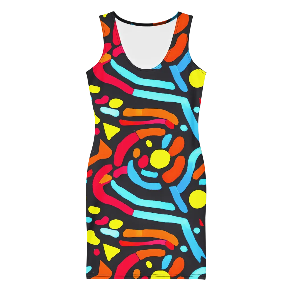 Midnight Stream on Bodycon Dress — Front