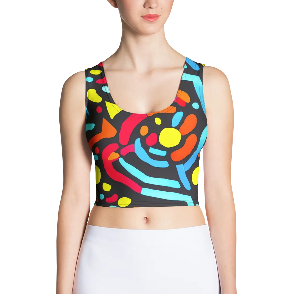 Midnight Stream on Crop Top — Front