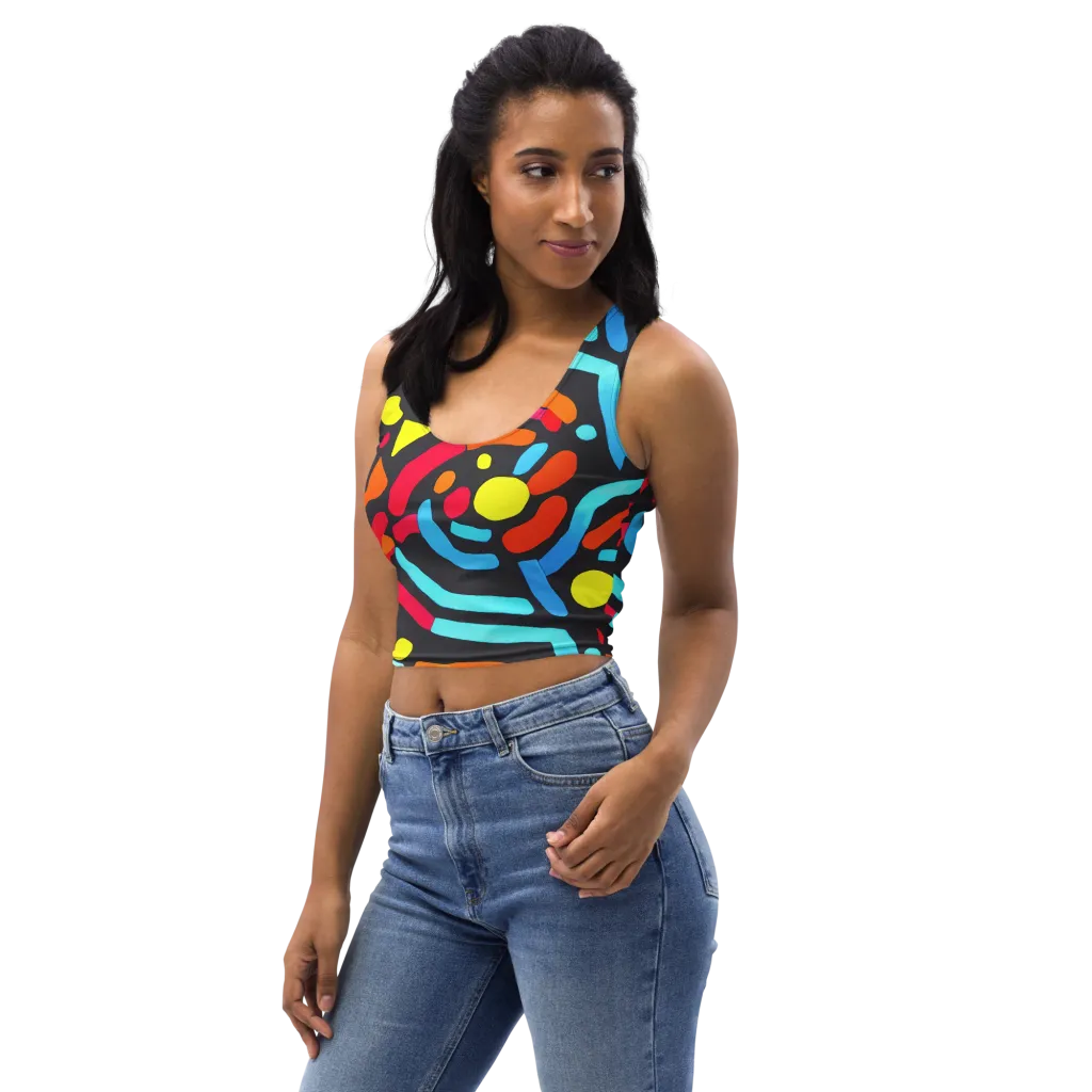 Midnight Stream on Crop Top — Left Front