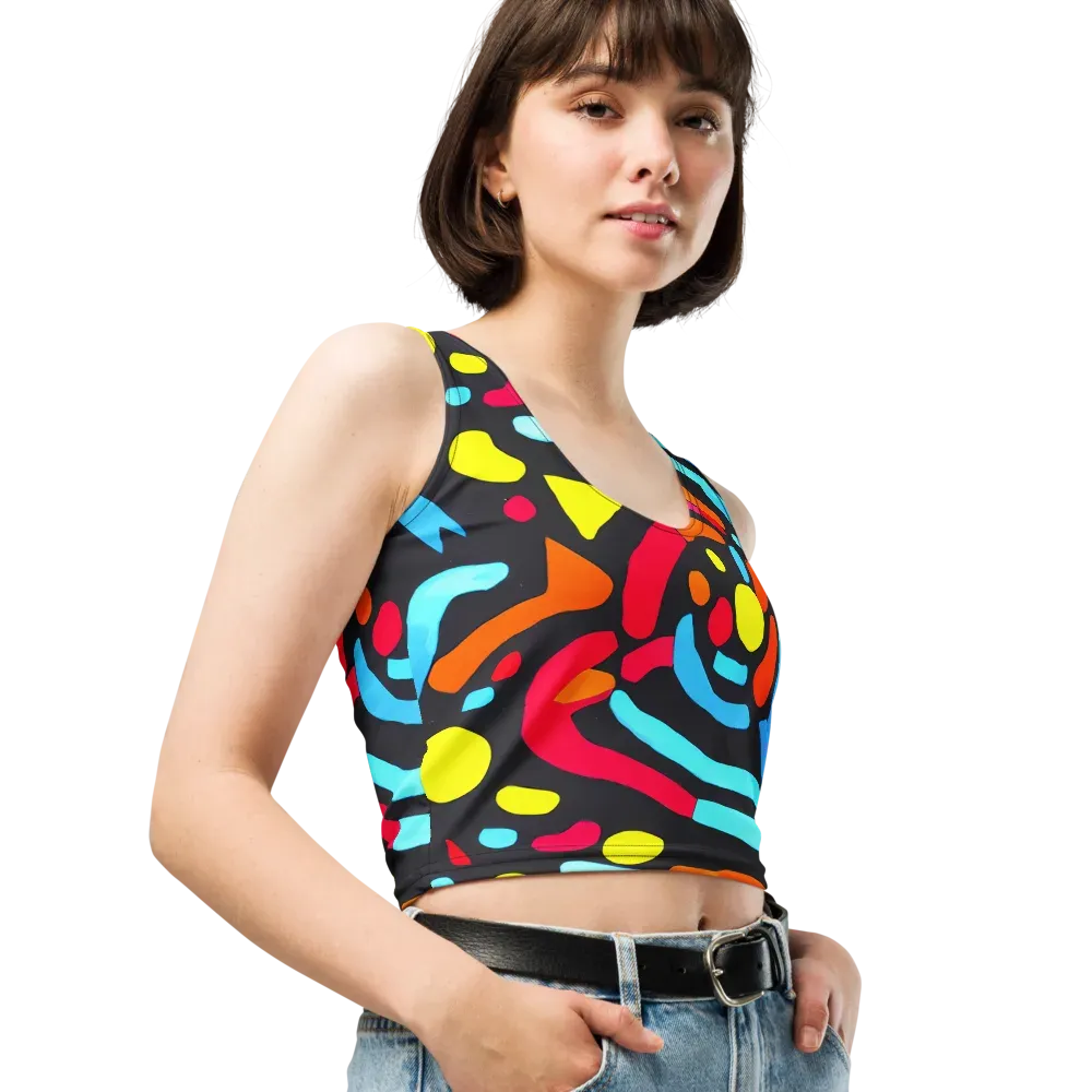 Midnight Stream on Crop Top — Right Front
