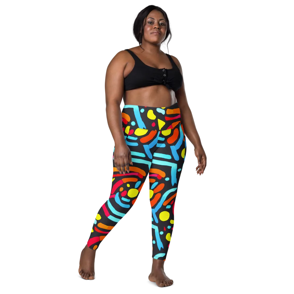 Midnight Stream on Leggings with Pockets — Front