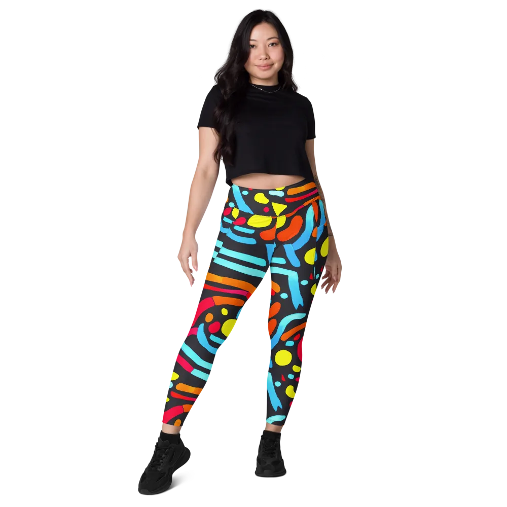 Midnight Stream on Leggings with Pockets — Front