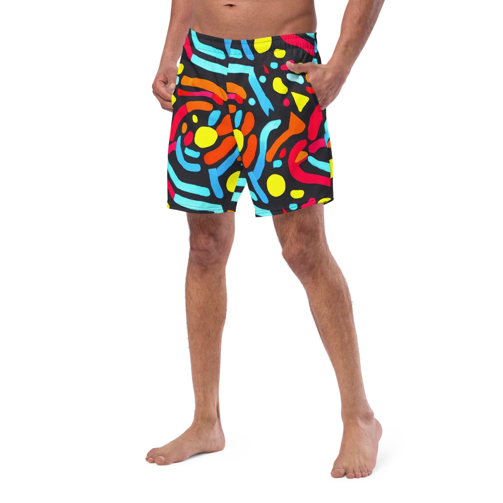 Midnight Stream on Swim Trunks — Left Front