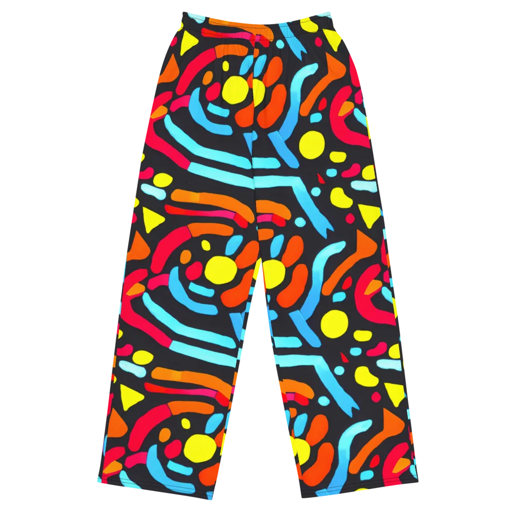 Midnight Stream on Wide-Leg Pants — Front