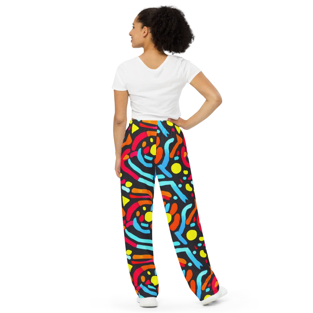 Midnight Stream on Wide-Leg Pants — Back