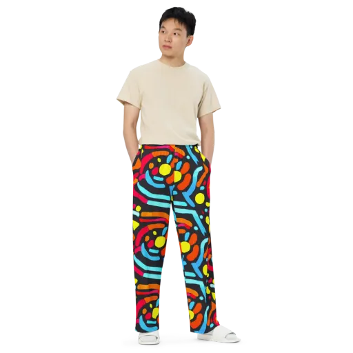 Midnight Stream on a Wide-Leg Pants