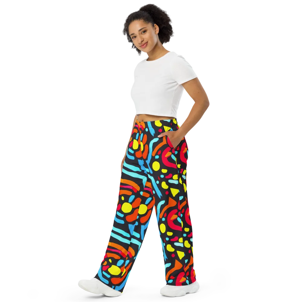 Midnight Stream on Wide-Leg Pants — Left Front