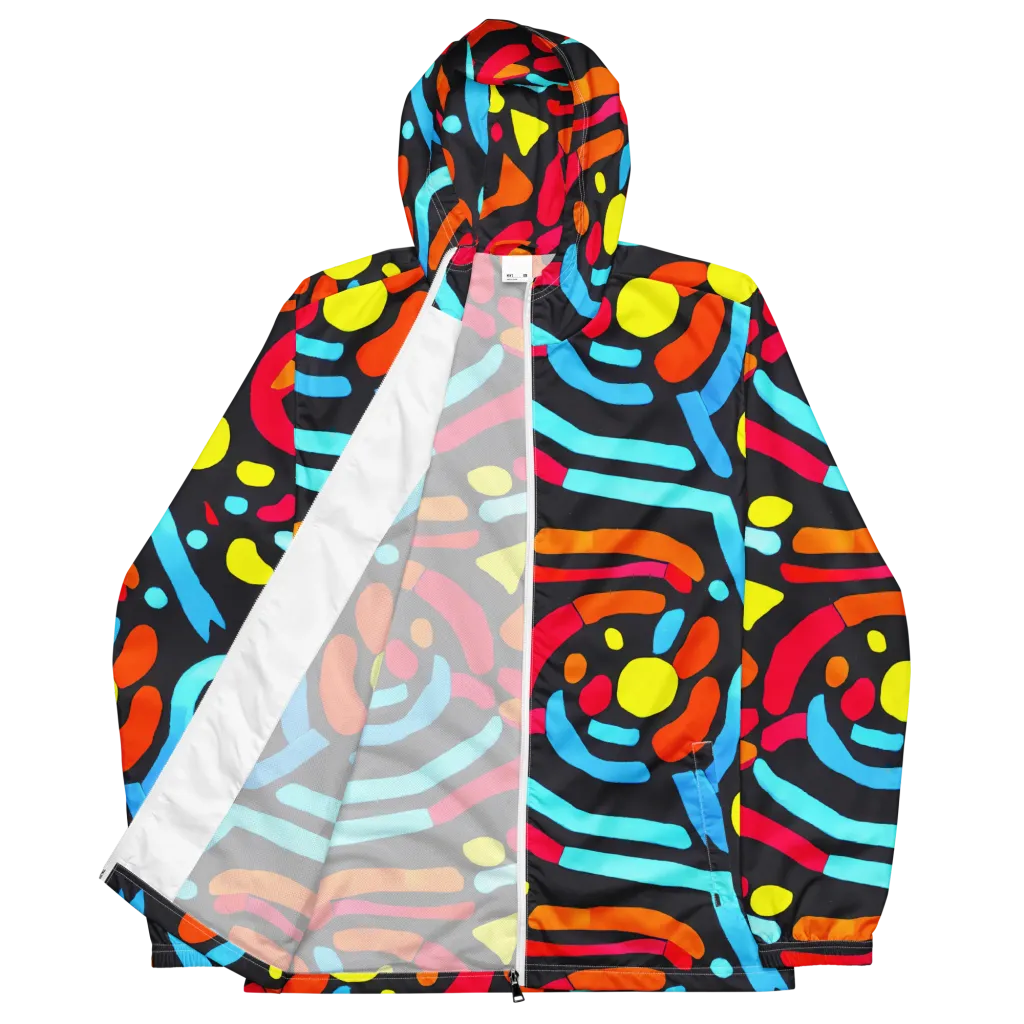 Midnight Stream on Men's Windbreaker — Front