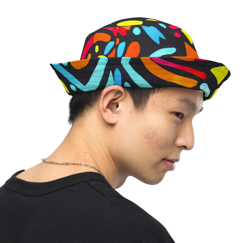 Midnight Stream on Reversible Bucket Hat — Right Outside