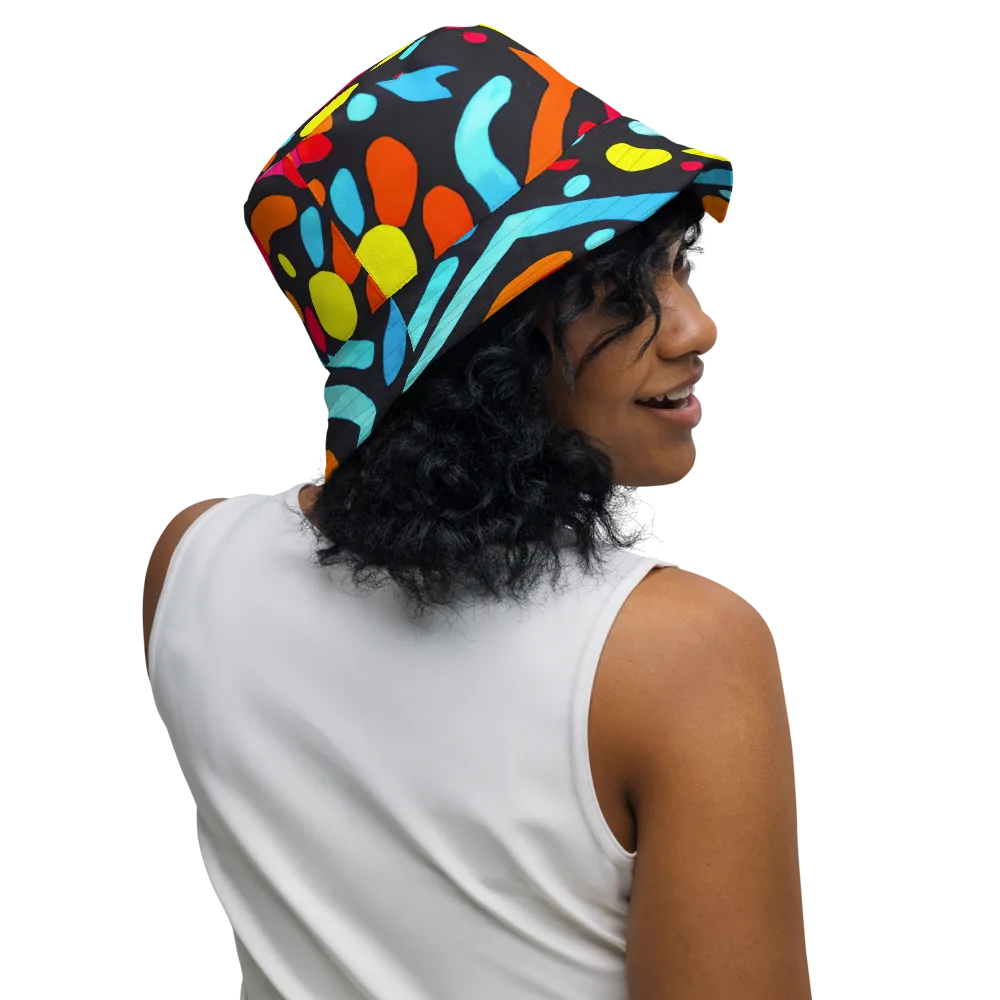 Midnight Stream on Reversible Bucket Hat — Right Outside