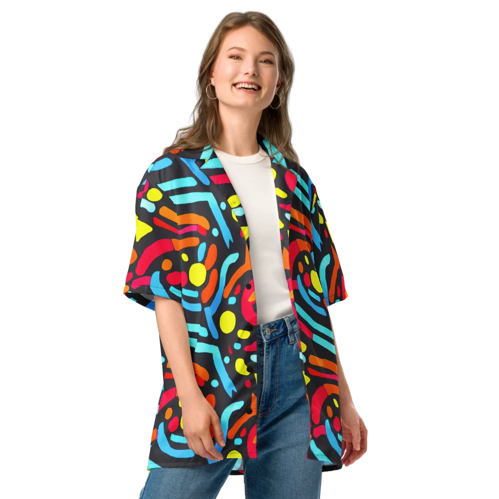 Midnight Stream on Button Shirt — Front