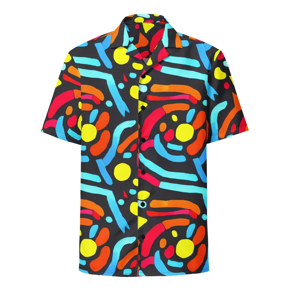 Midnight Stream on Button Shirt — Front