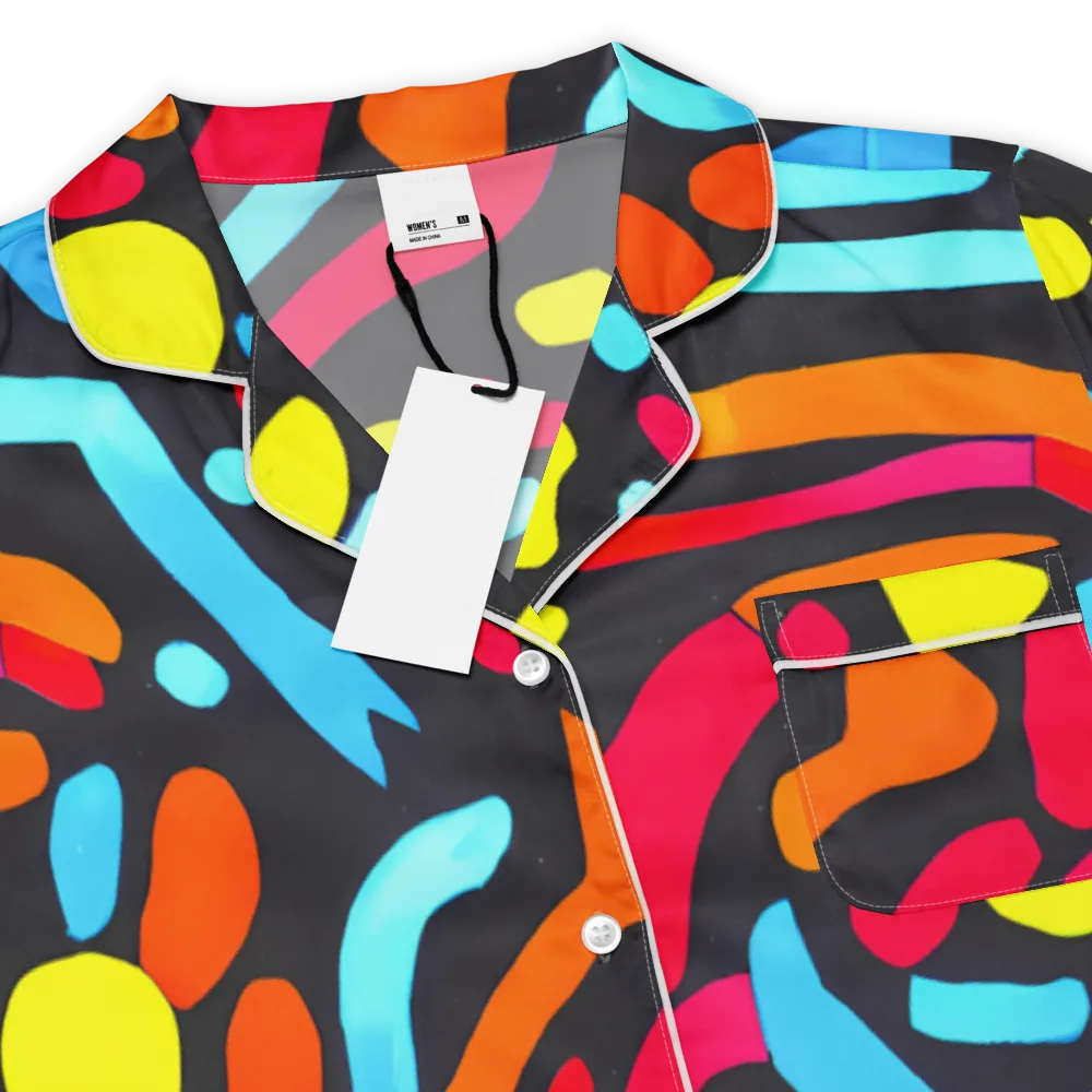 Midnight Stream on Women's Short Sleeve Pajama Top — Product details