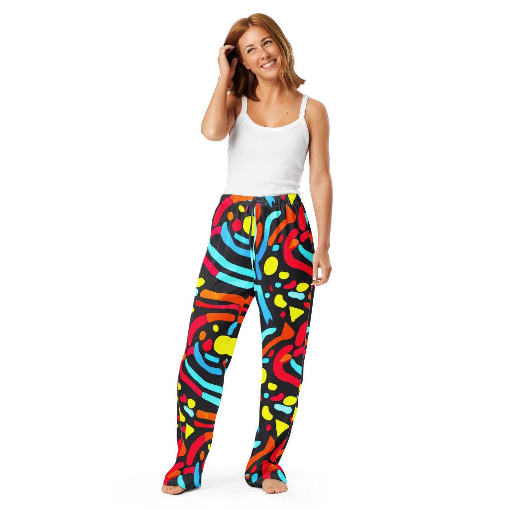 Midnight Stream on Women's Pajama Pants — Front