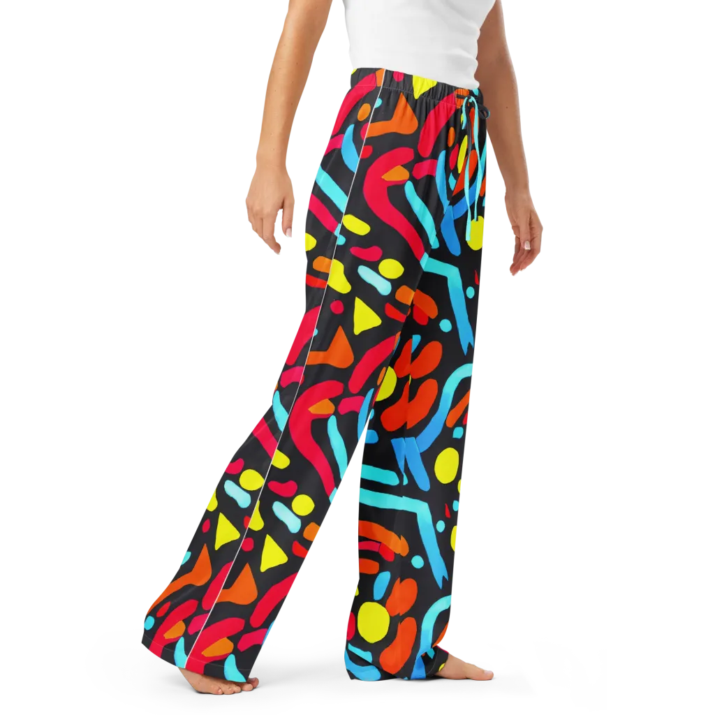 Midnight Stream on Women's Pajama Pants — Right Front