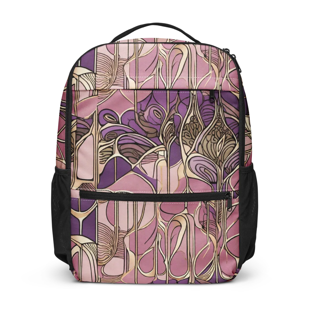 Mauve Filigree on Utility Backpack — Front