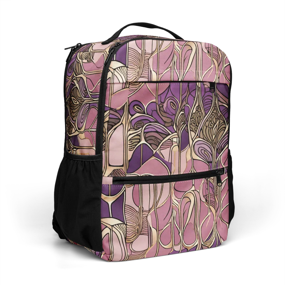 Mauve Filigree on Utility Backpack — Right Front