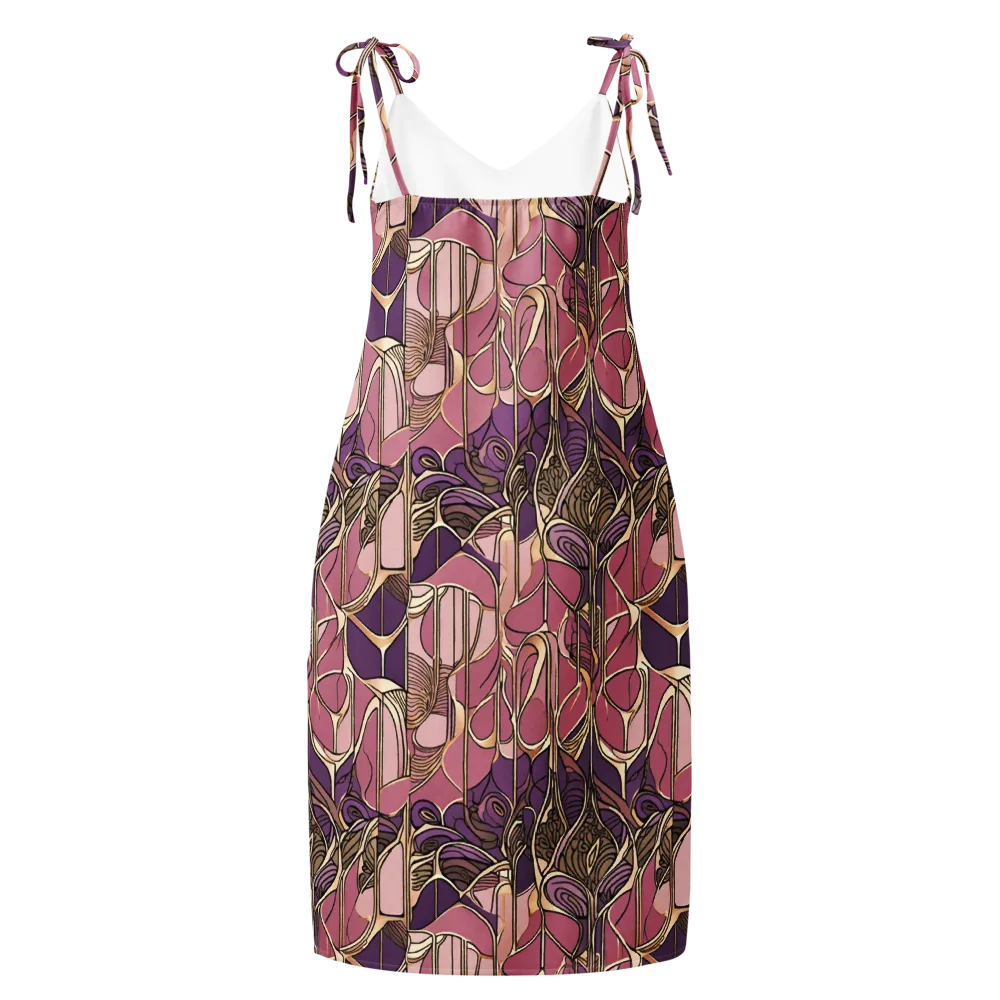Mauve Filigree on Slip Dress — Back