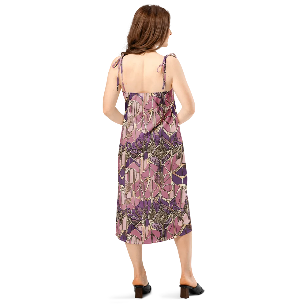 Mauve Filigree on Slip Dress — Back