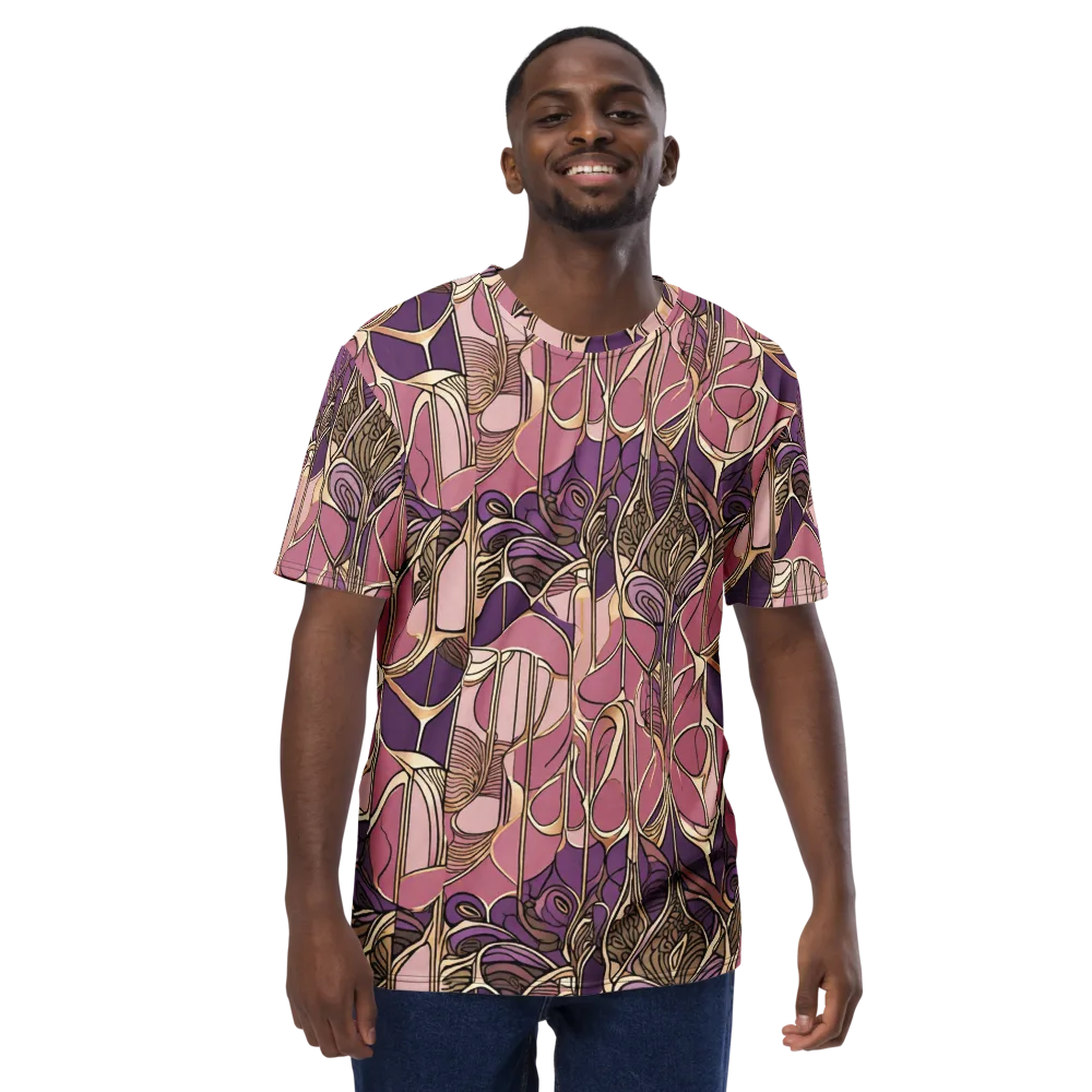 Mauve Filigree on Men's Crew Neck T-Shirt — Front
