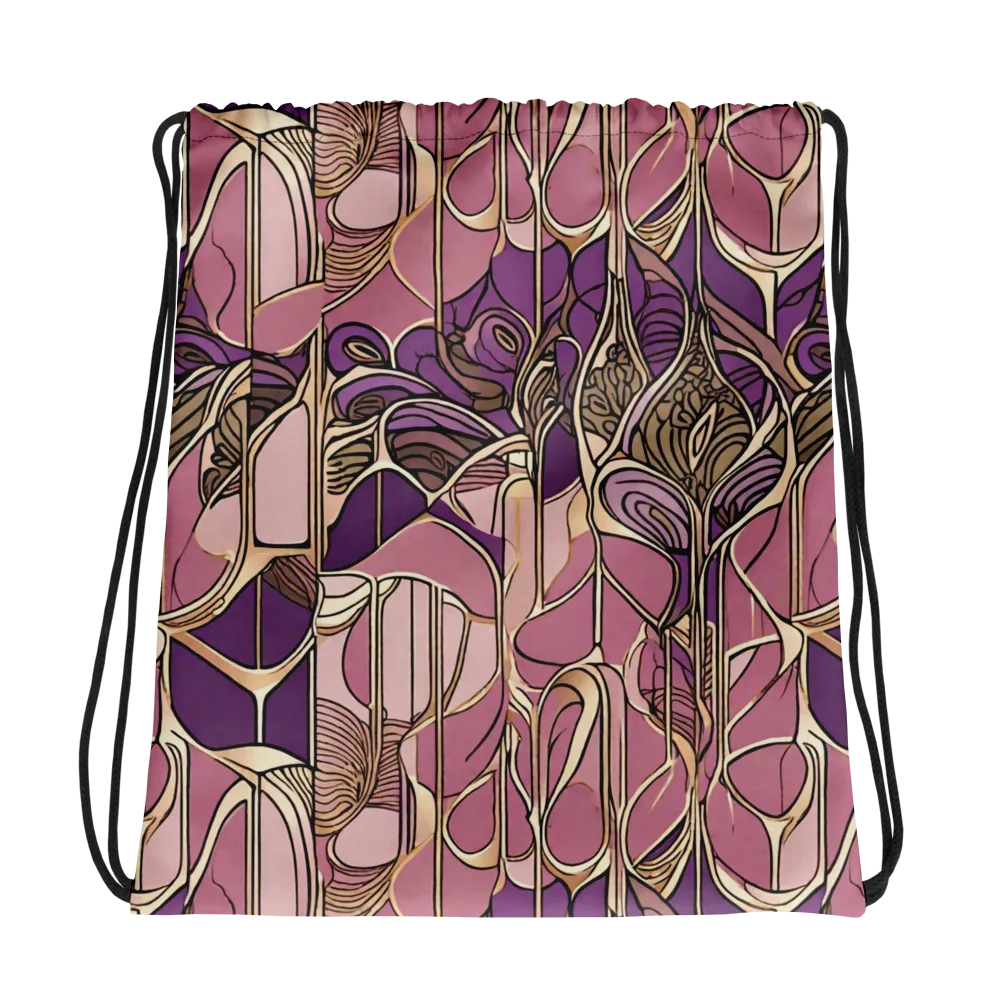 Mauve Filigree on Drawstring Bag — Photo
