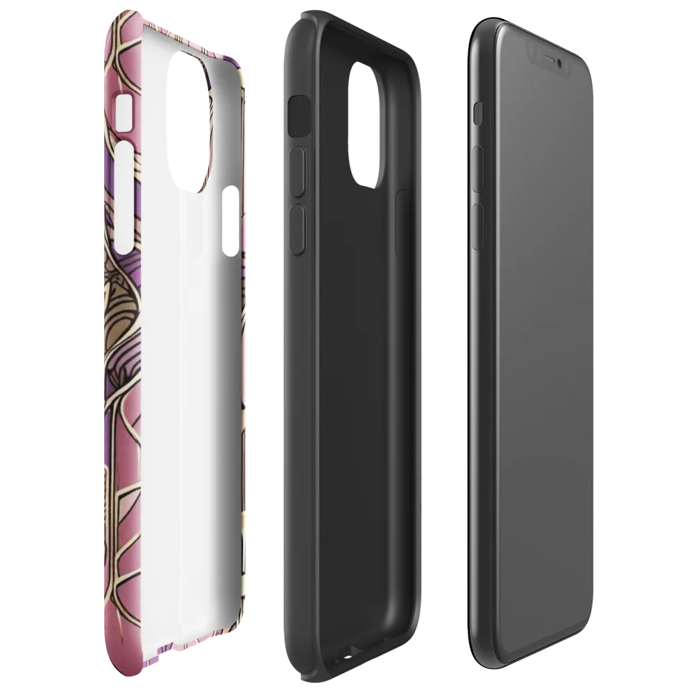 Mauve Filigree on Tough Case for iPhone® — Right