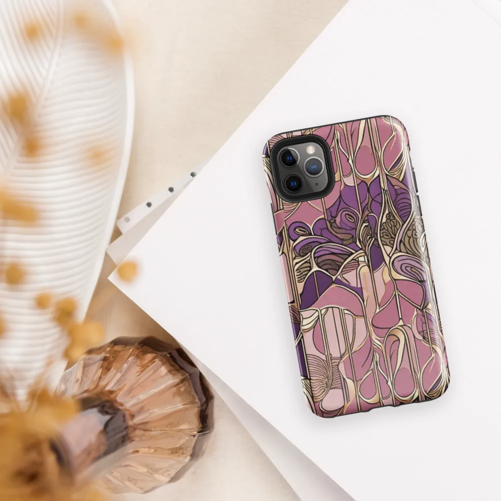 Mauve Filigree on Tough Case for iPhone® — Front