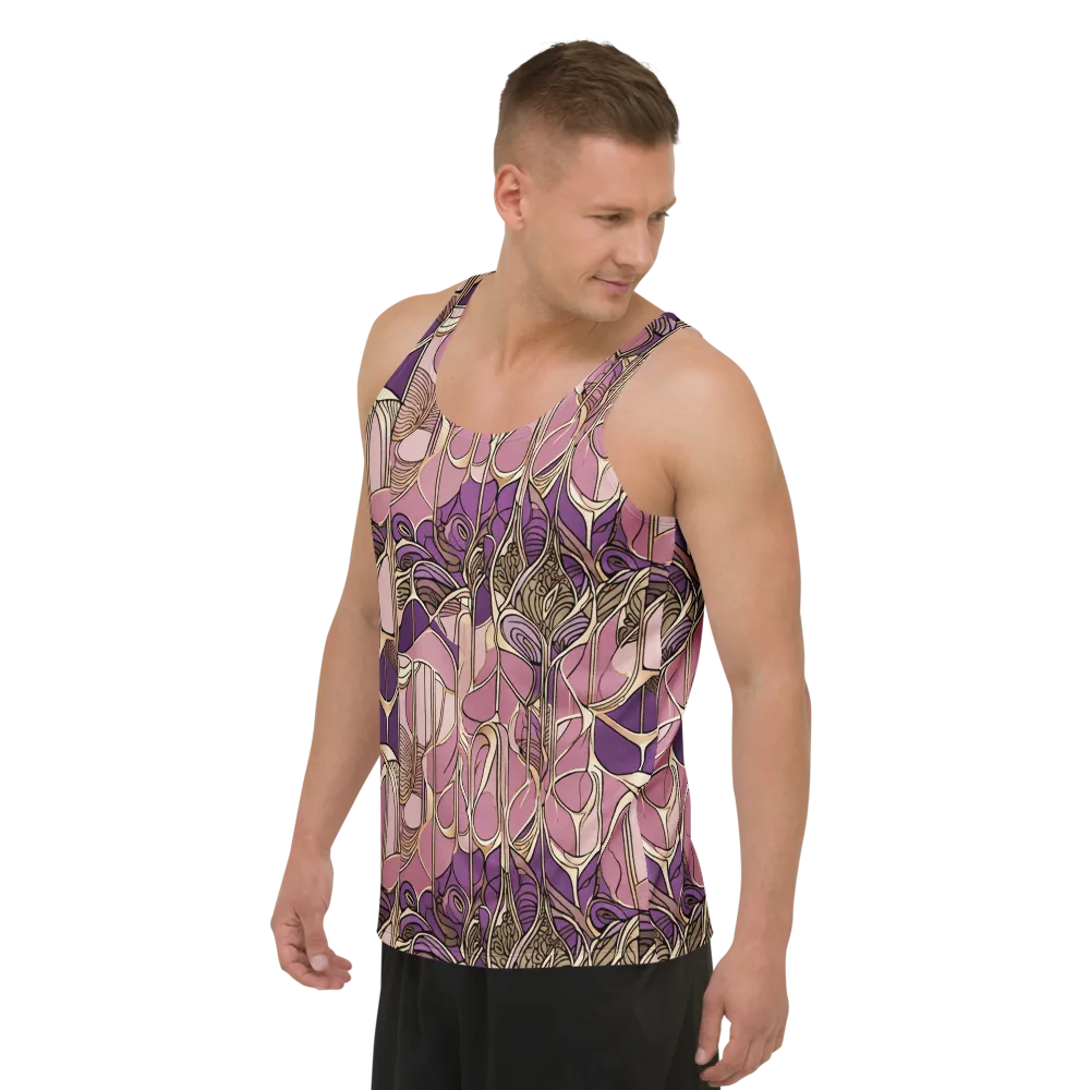 Mauve Filigree on Men's Tank Top — Left Front