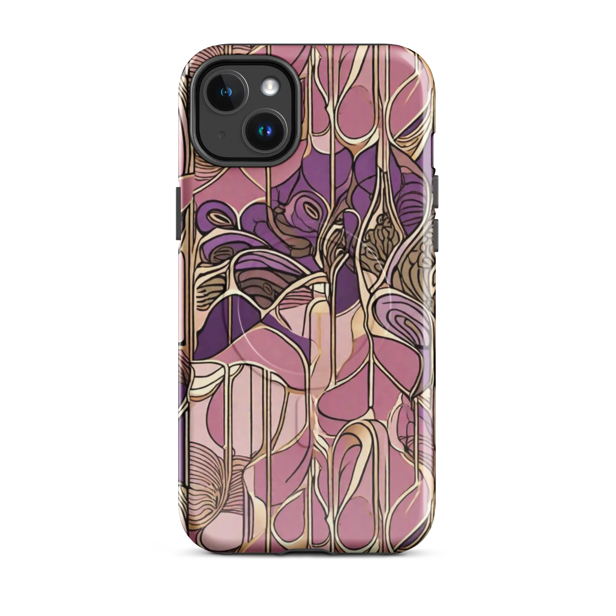 Mauve Filigree on MagSafe Tough Case for iPhone® — Front