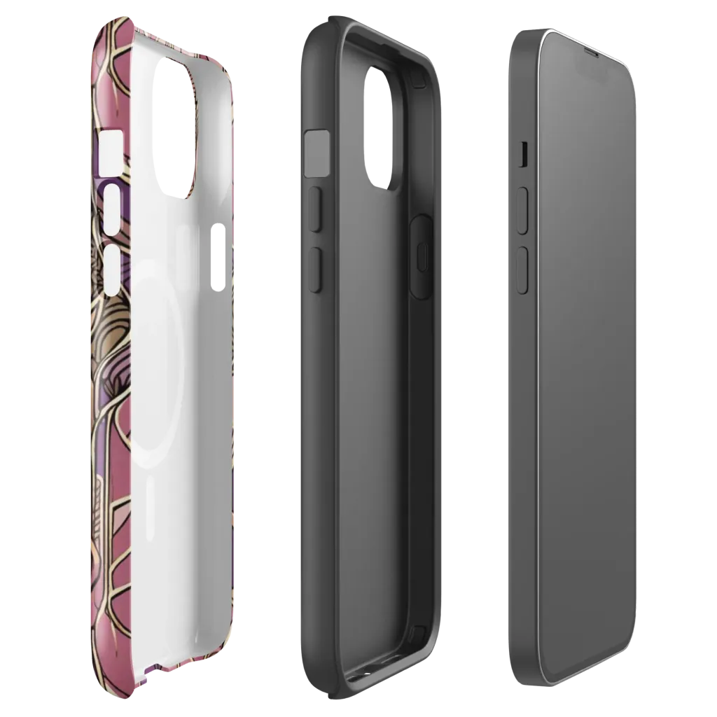 Mauve Filigree on MagSafe Tough Case for iPhone® — Front