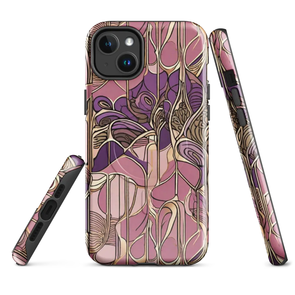 Mauve Filigree on MagSafe Tough Case for iPhone® — Front