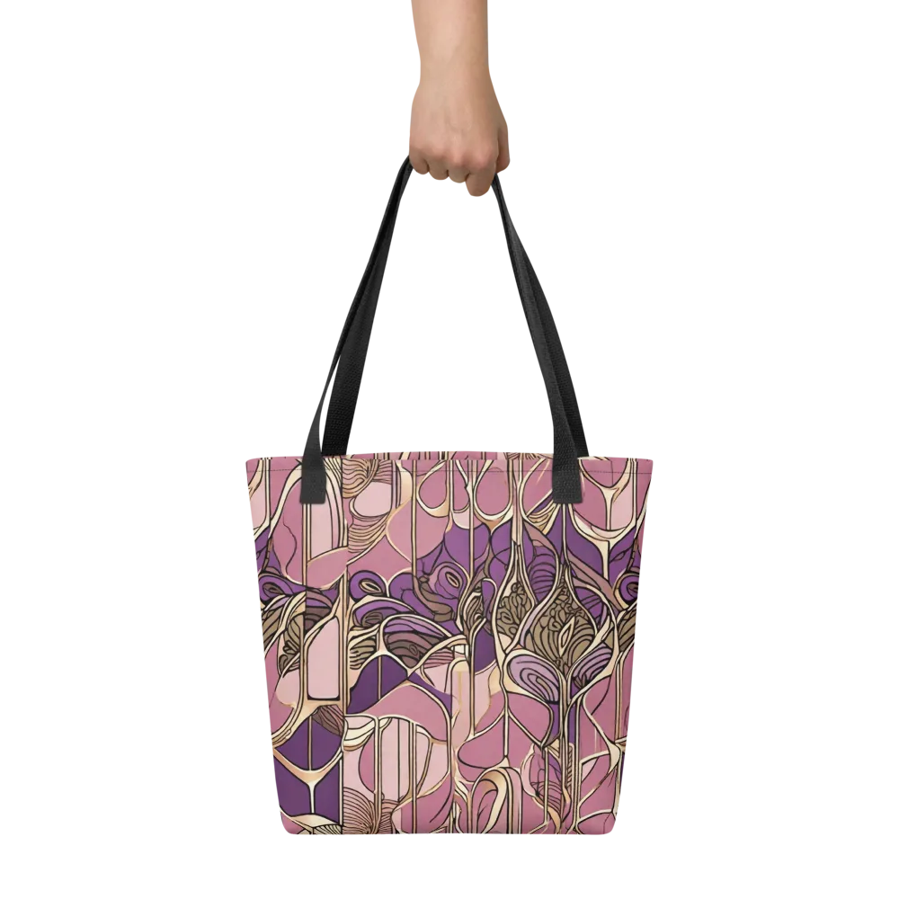Mauve Filigree on Tote Bag — Front