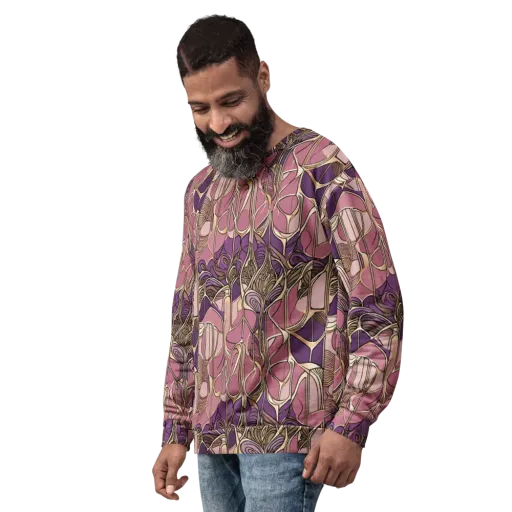 Mauve Filigree on a Sweatshirt