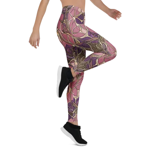 Mauve Filigree on a Leggings