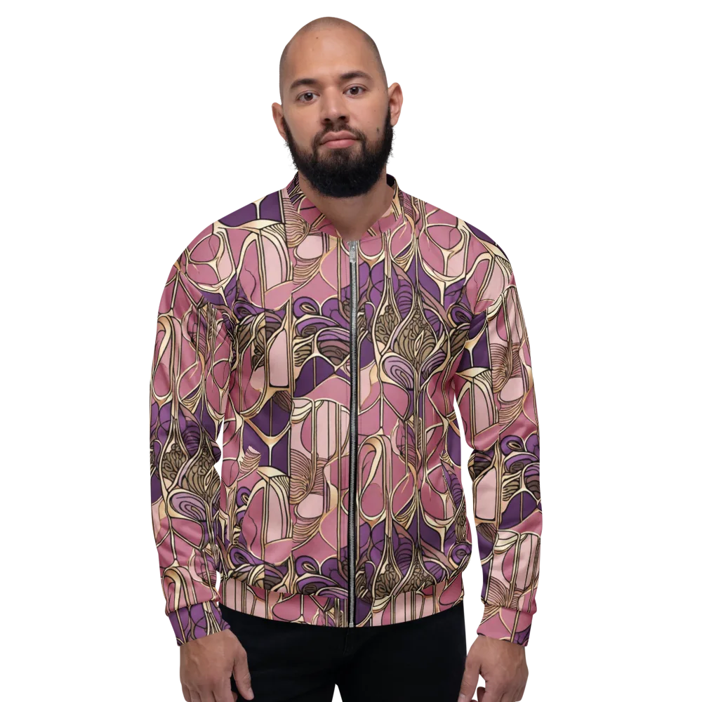 Mauve Filigree on Bomber Jacket — Front