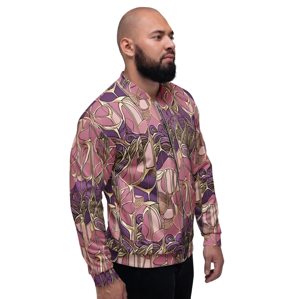 Mauve Filigree on Bomber Jacket — Right