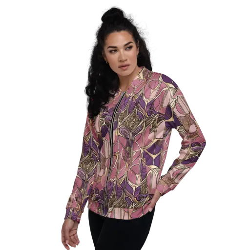 Mauve Filigree on a Bomber Jacket