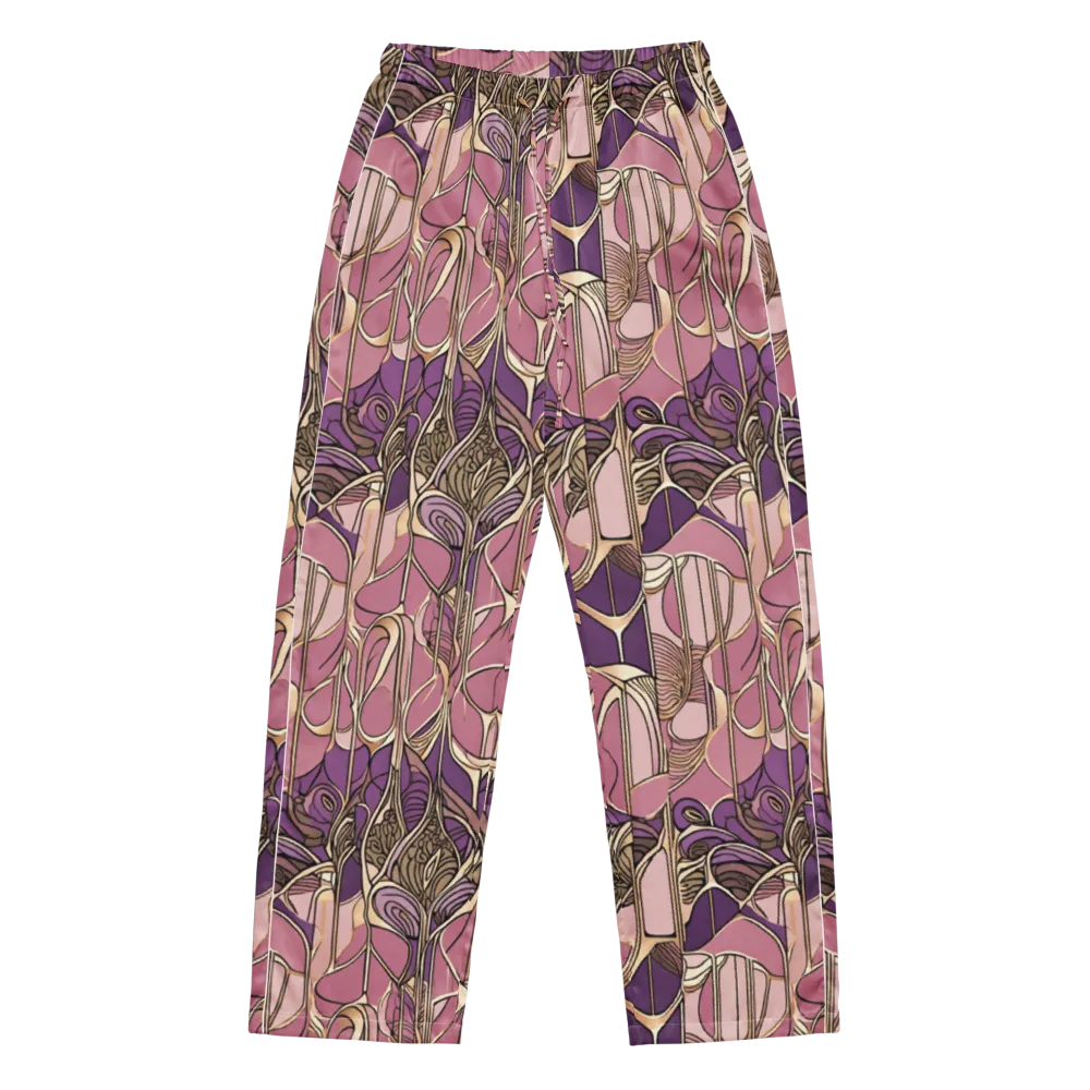 Mauve Filigree on Women's Pajama Pants — Front