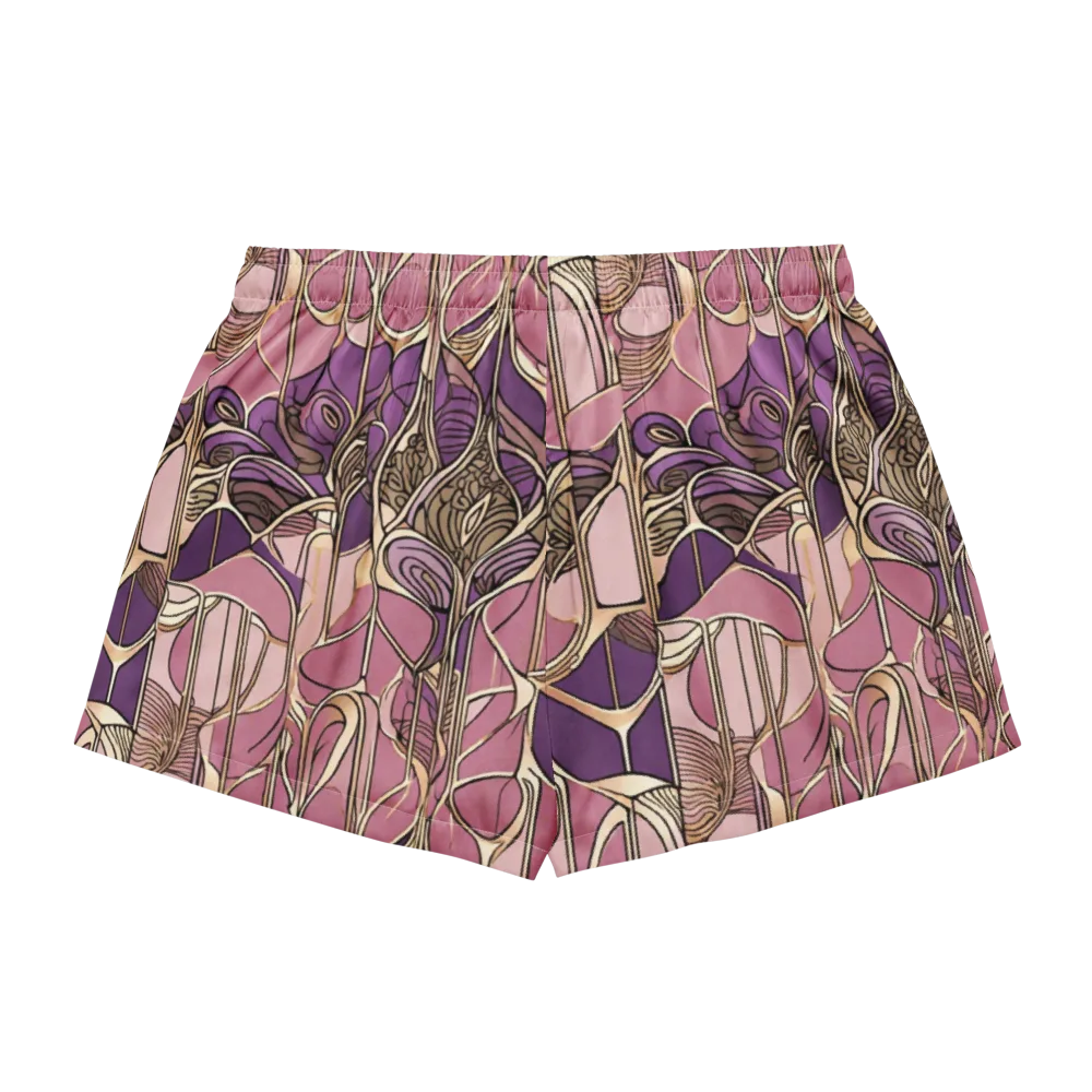 Mauve Filigree on Women's Pajama Shorts — Back