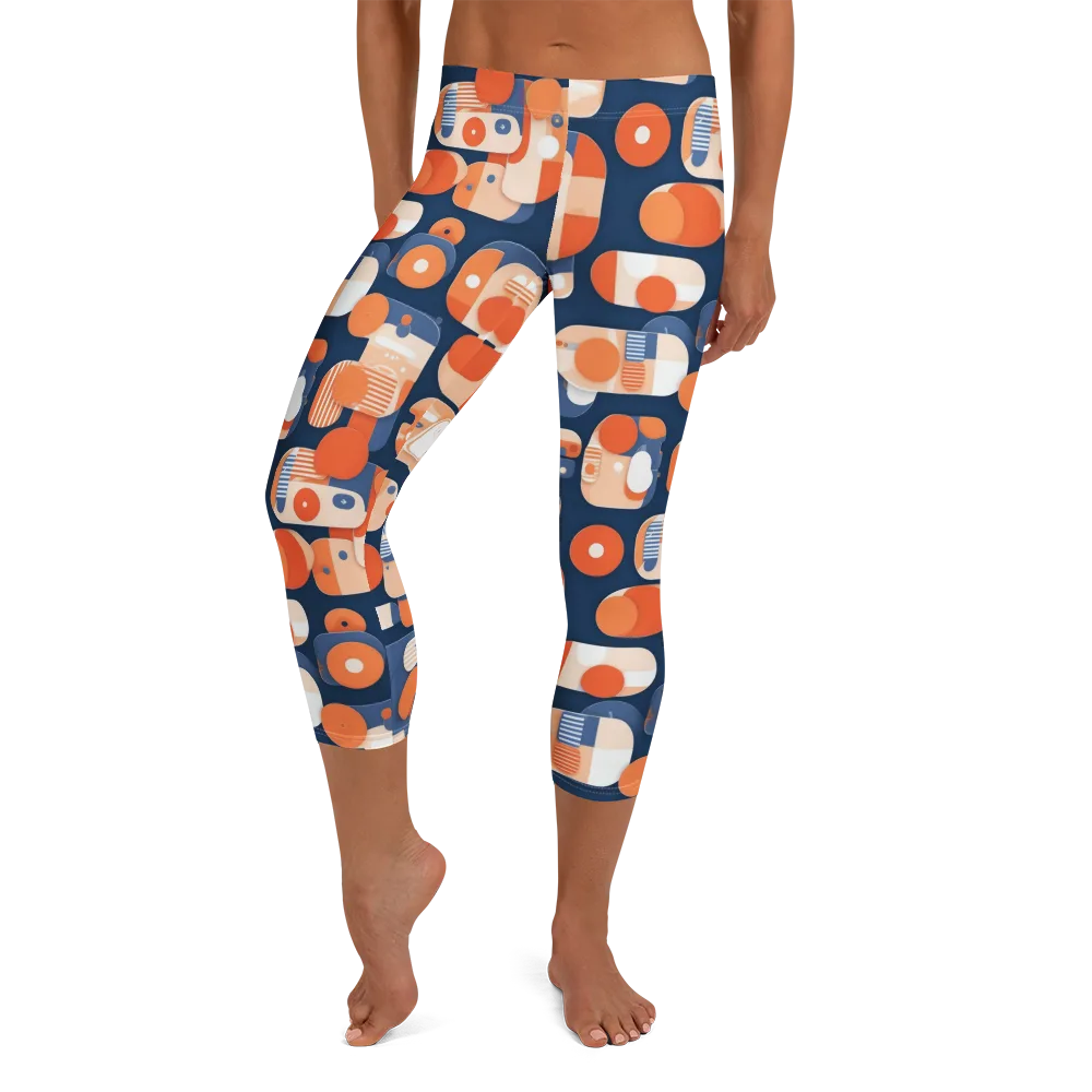 Modular Sunset on Capri Leggings — Front