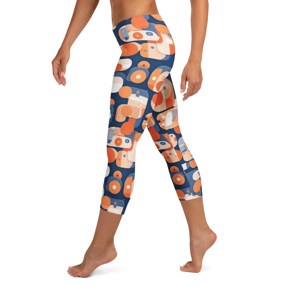 Modular Sunset on Capri Leggings — Left