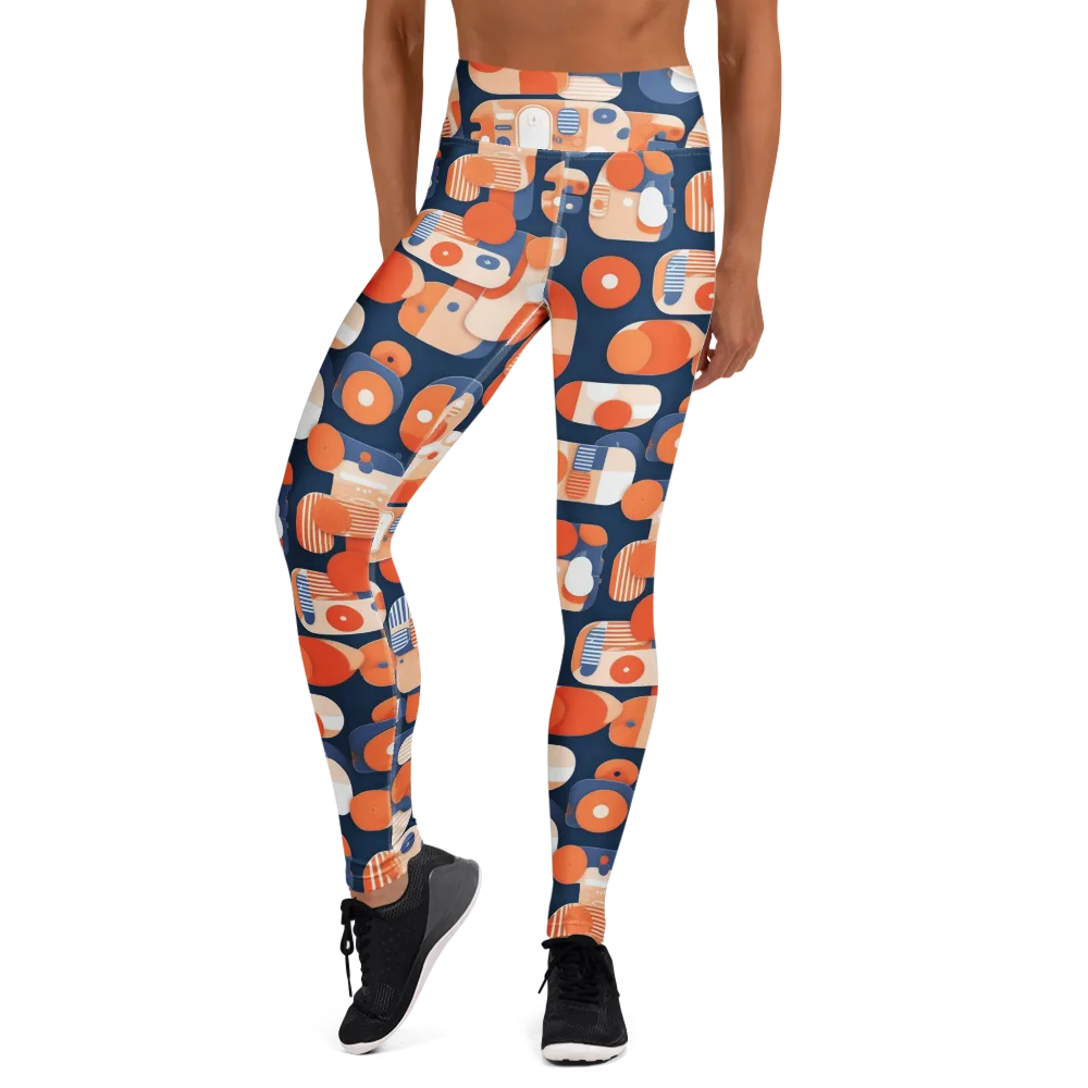 Modular Sunset on Yoga Leggings — Front