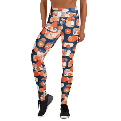 Modular Sunset on a Yoga Leggings