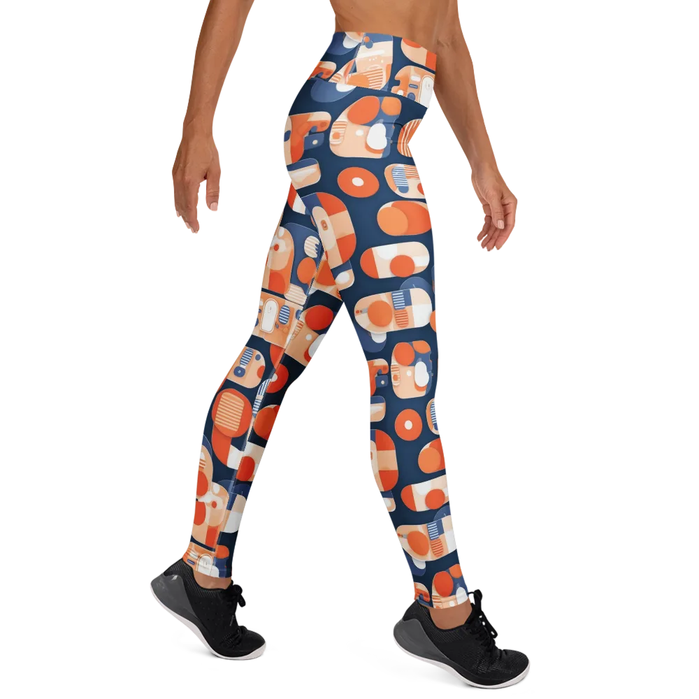 Modular Sunset on Yoga Leggings — Right