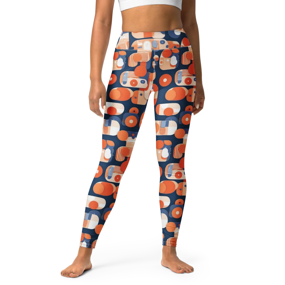 Modular Sunset on Yoga Leggings — Front