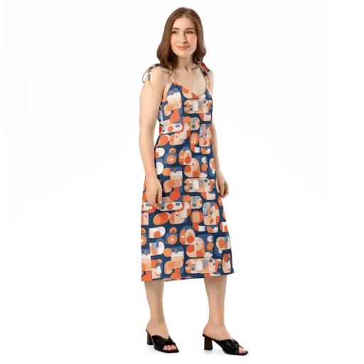 Modular Sunset on a Slip Dress