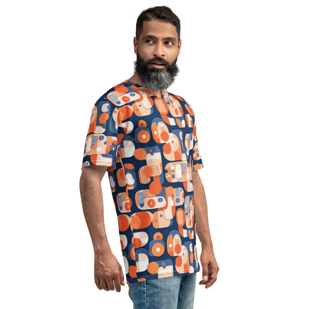 Modular Sunset on Men's Crew Neck T-Shirt — Right